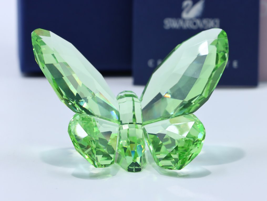 Statuetta - Swarovski Kristal - Vlinder light peridot (Boxed + certificate) - Cristallo #1.0