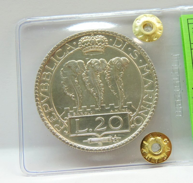 Σαν Μαρίνο. 20 Lire 1938 - R2  (χωρίς τιμή ασφαλείας) #4.3