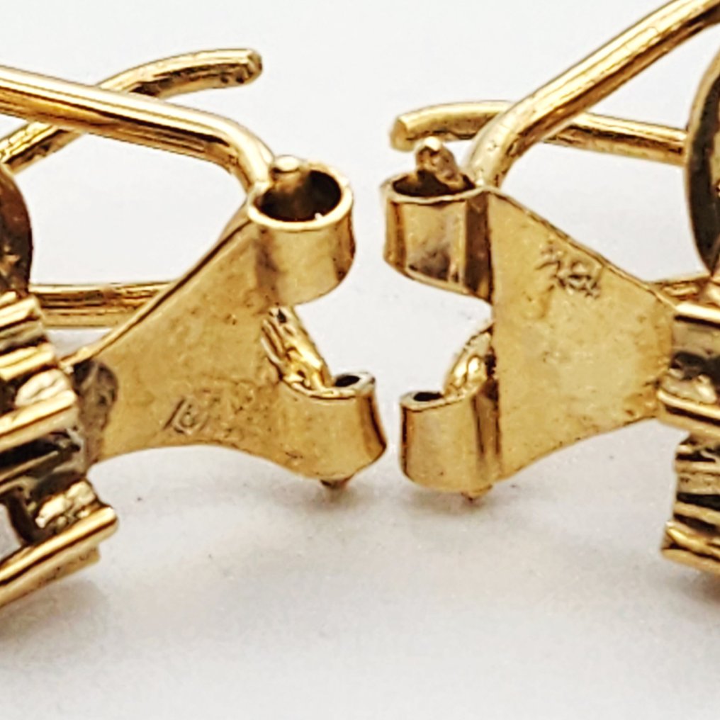 Σκουλαρίκια - 18 καράτια Κίτρινο χρυσό -  0.32ct. tw. Γρανάτης #4.3