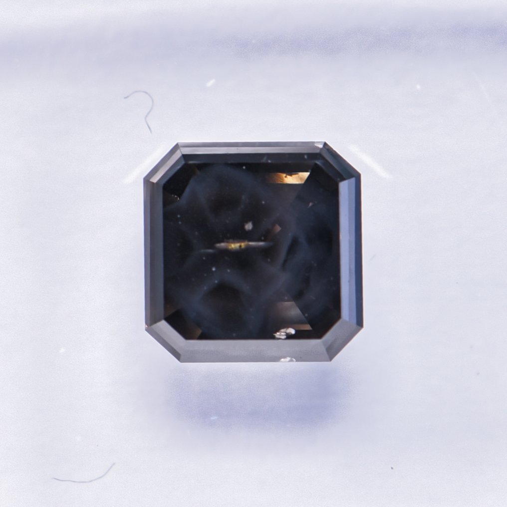 没有保留价 - 1 pcs 钻石  (天然色彩的)  - 1.30 ct - 祖母绿 - Fancy dark 稍帶綠色的 灰色 - SI2 微内含二级 - 国际宝石研究院（IGI） - VG VG #1.0