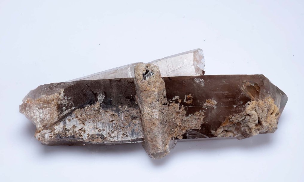 Καπνιστός χαλαζίας Τραχύς - Ύψος: 25 cm - Πλάτος: 9 cm- 1.69 kg - (42) #3.2