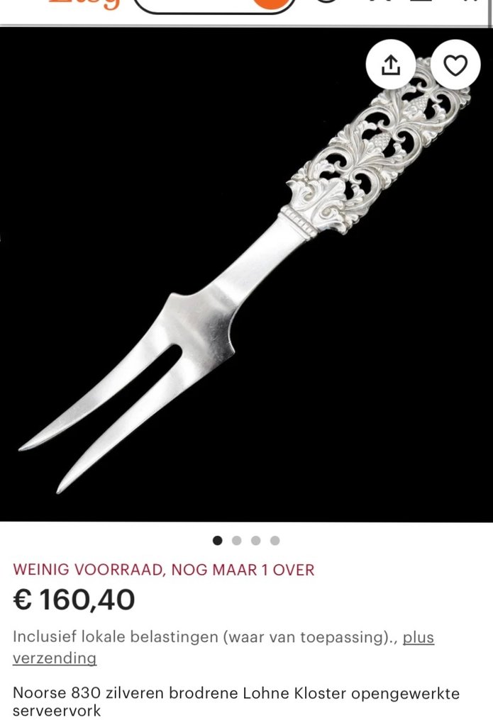 Noorwegen 830S silver Brodrene lohne Klotser - 糕点餐具 (3) - 玻璃水果盘配银色设计勺子 - 玻璃 #2.1