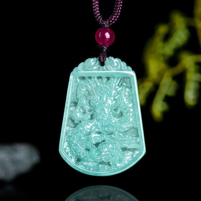 Giada - Jadeite - Ciondolo - Intaglio certificato Blossom #1.0