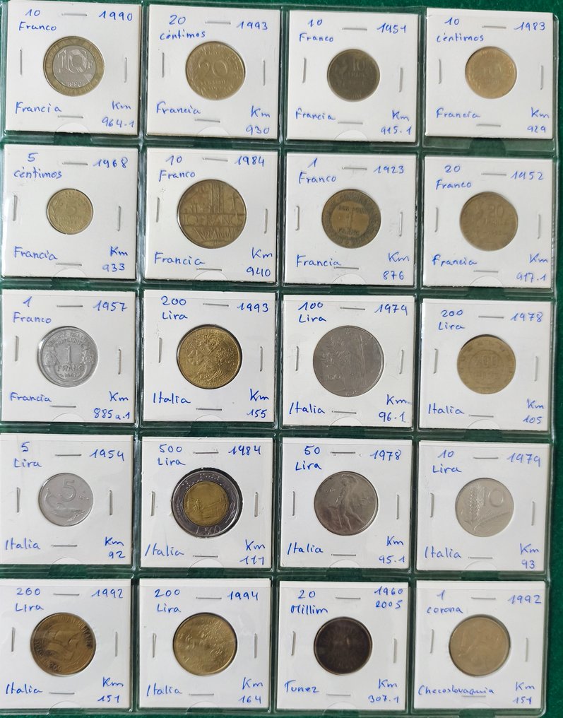 140 νομίσματα από 32 χώρες, plus 13 χαρτονομίσματα ποιότητας UNC. Περίοδος 1900-2000..  (χωρίς τιμή ασφαλείας) #4.3