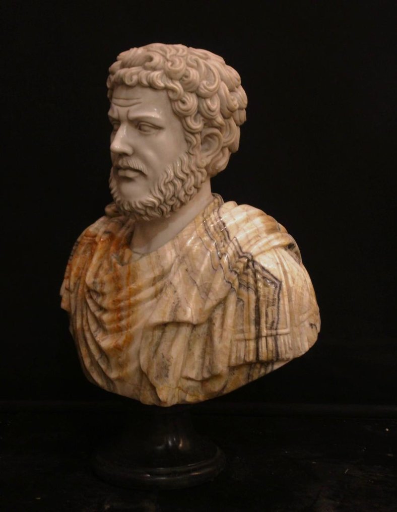 Scultura, Busto di Imperatore, pregiato Onice - 73 cm - Marmo, Onice #1.0