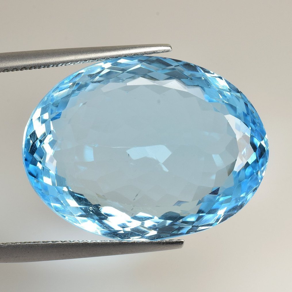 没有保留价 - 1 pcs  蓝色 黄宝石  - 43.21 ct - 安特卫普宝石检测实验室（ALGT） - 天蓝色 #4.3