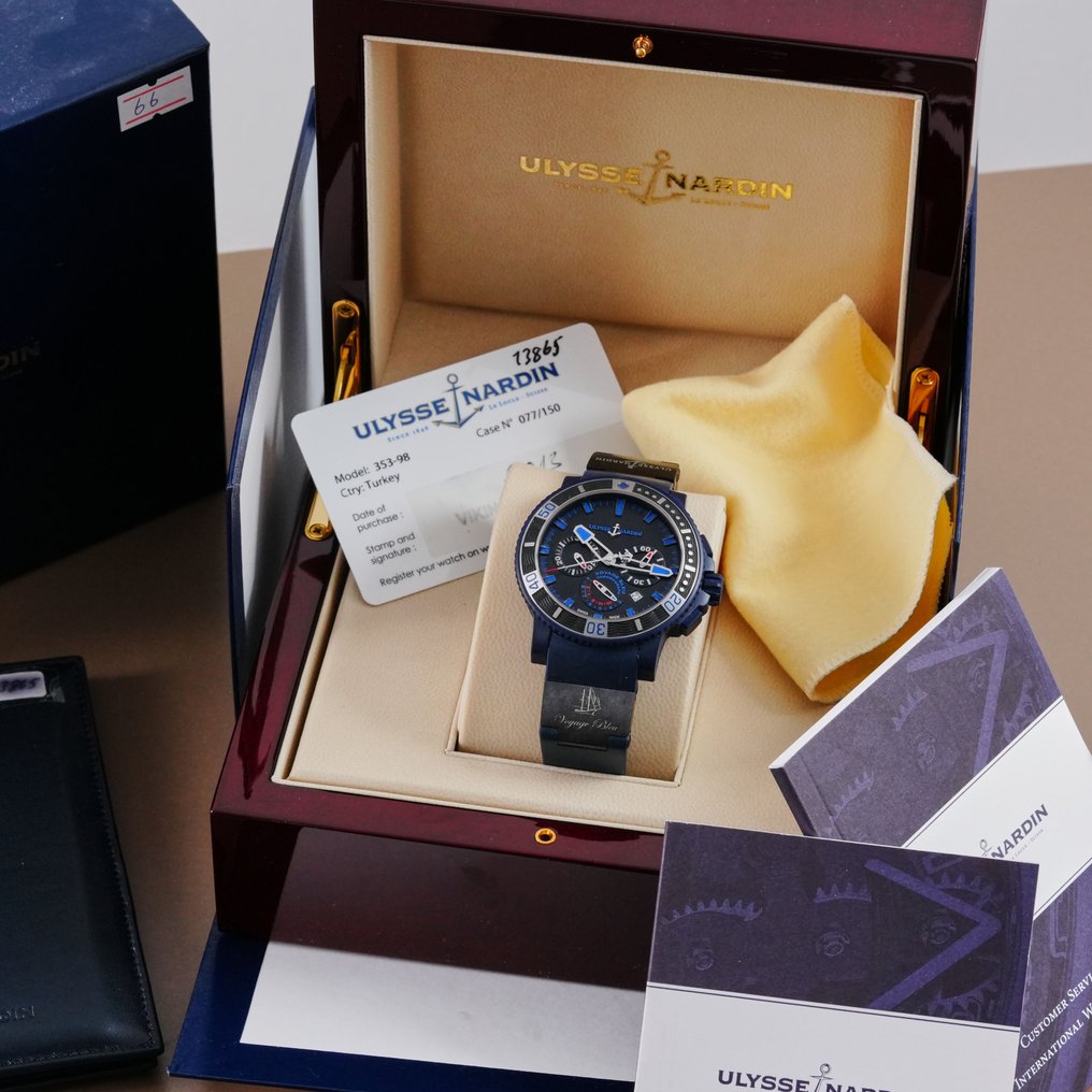 Ulysse Nardin - Voyage Bleu Chronograph Limited Edition FULL SET - 353-98 - Men - 2010-2020  #2.1