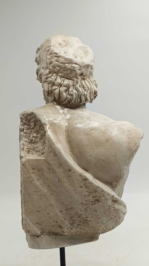 Sculpture, Busto di Asclepio - 41 cm - Marble dust #3.2
