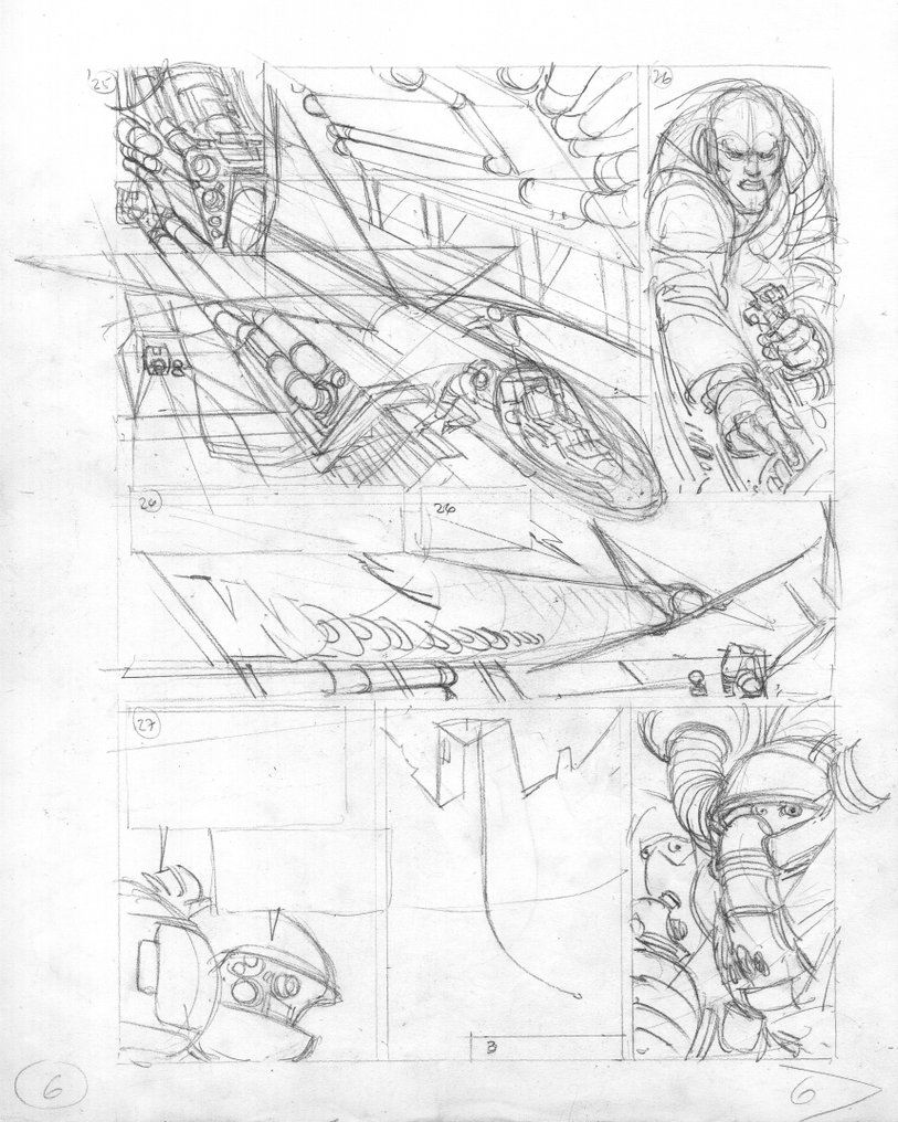 Juan Giménez Original preliminary page - La Caste des Méta-Barons Vol. 2 (Honorata) - Pencil on Paper #1.0