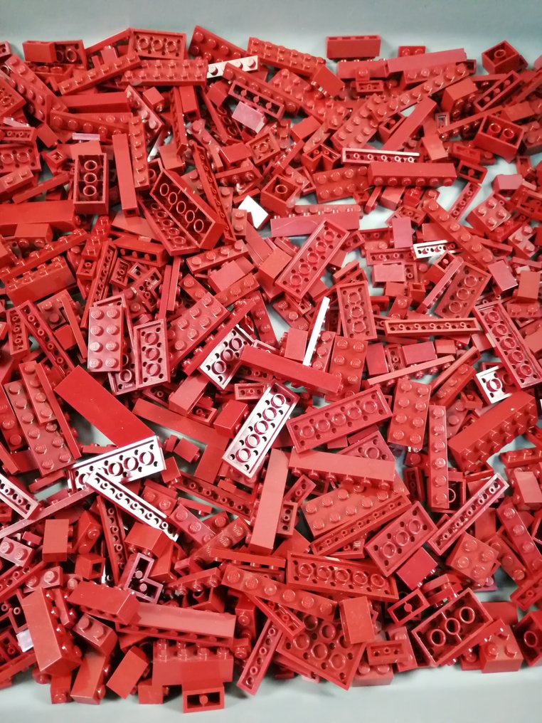 LEGO - geen serie - Partij Donker rode bouwstenen 1000 stuks - 2000-2010 #3.2
