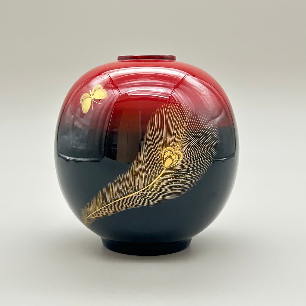 花瓶 - 木 - 日本 - Wajima漆器  (没有保留价) #1.0