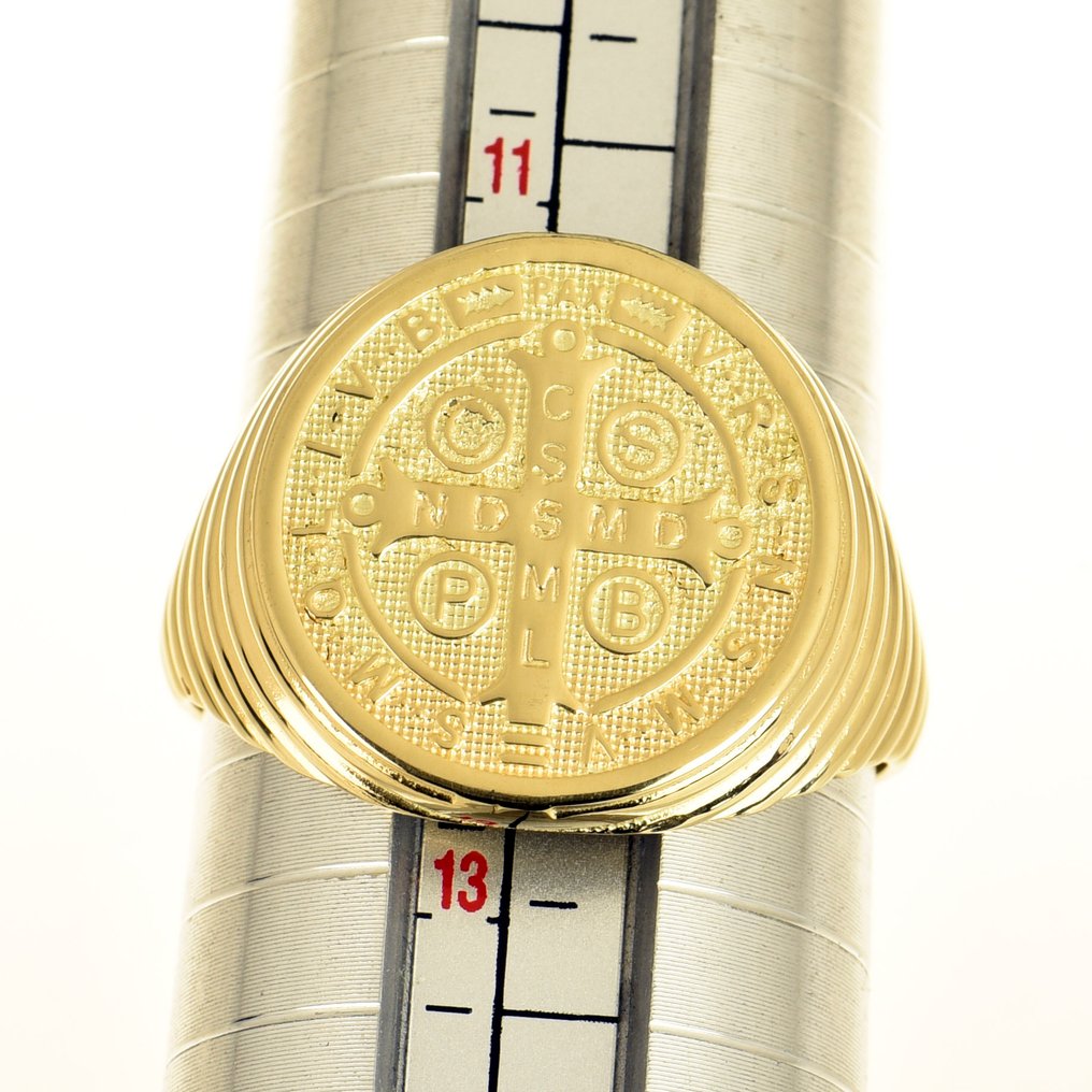 Amulet ring - 14 kt. Yellow gold #3.2