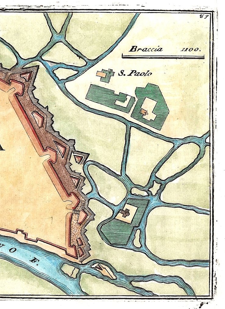 Ιταλία - Πάβια, Λομβαρδία; V. M. Coronelli - Pavia - 1701-1720 #2.1