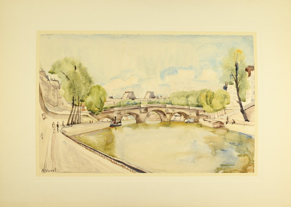 André-Léon Vivrel (1886-1976) - Paris, le Pont Neuf #1.0