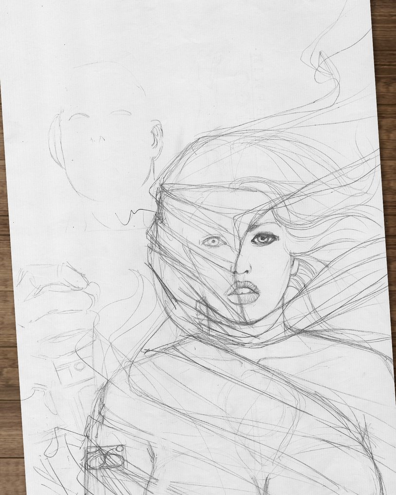 Juan Giménez Original Metabarons Vorläufiger Entwurf - “Honorata” - Original Drawing - Hand Signed #1.0