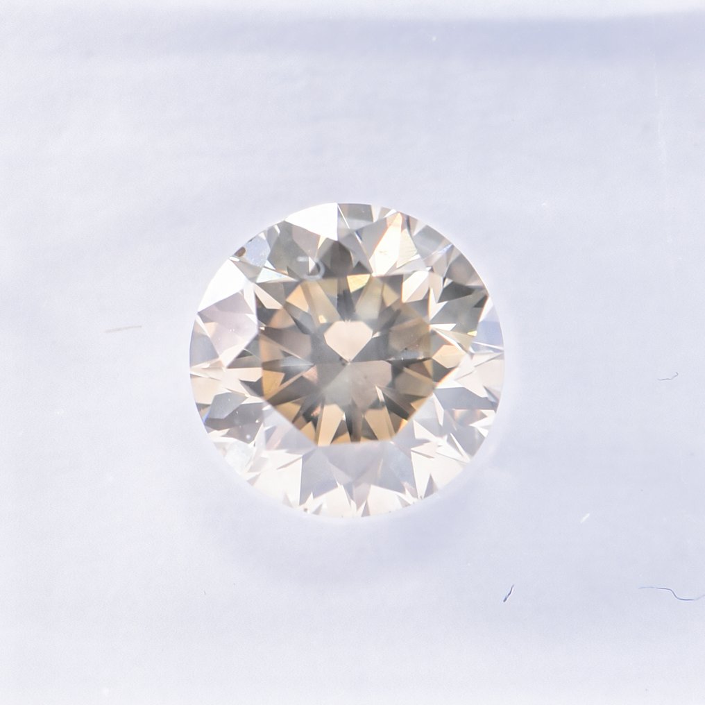 χωρίς τιμή ασφαλείας - 1 pcs Διαμάντι (Φυσικού χρώματος) - 1.09 ct - Στρογγυλό - Fancy Καφετί, Πράσινο Κίτρινο - SI2 - International Gemological Institute (IGI) - ΒΓ #3.2