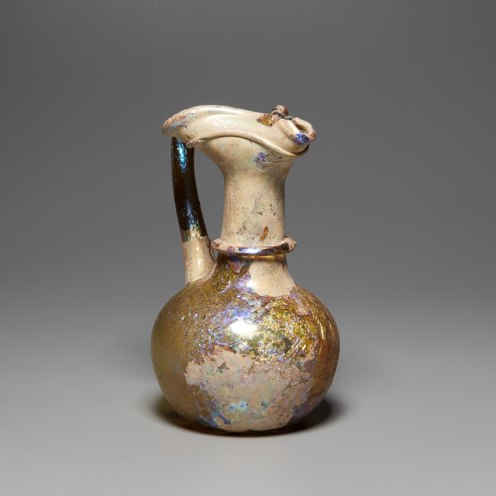 古羅馬 玻璃 药膏。公元三世纪。高8.5厘米。 #3.2