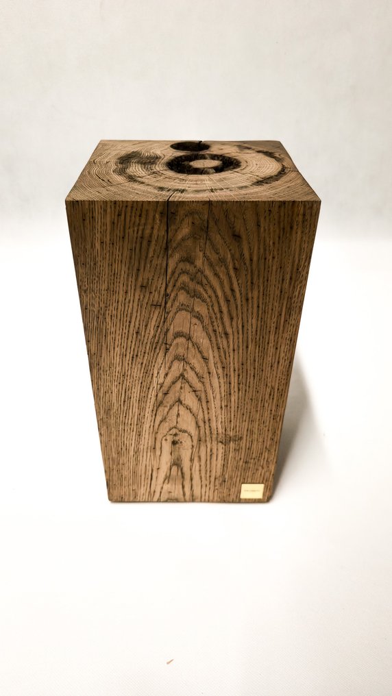 The Forest - Art & Woodworking Studio - Table d'appoint - Chêne - Table basse en bûche de chêne recyclé #1.0