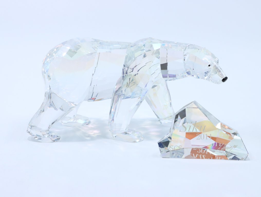 Figur - Swarovski -Jaarstuk 2011 Siku Polarbear & Plaquette (Boxed + Certificate) - Krystal #1.0