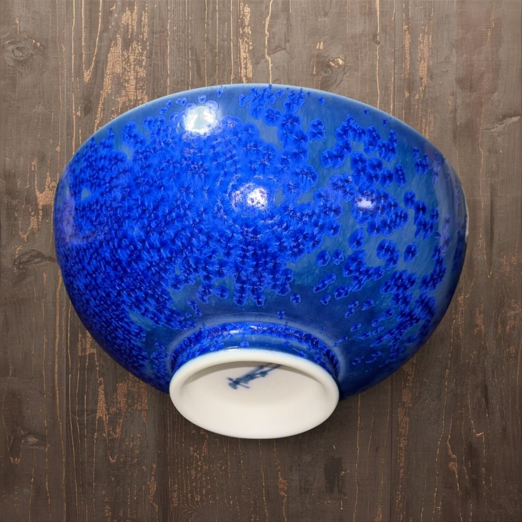 Saga Aritayaki - Shinemon - Chawan - 陶瓷 - Ruri Crystal Glaze #2.1