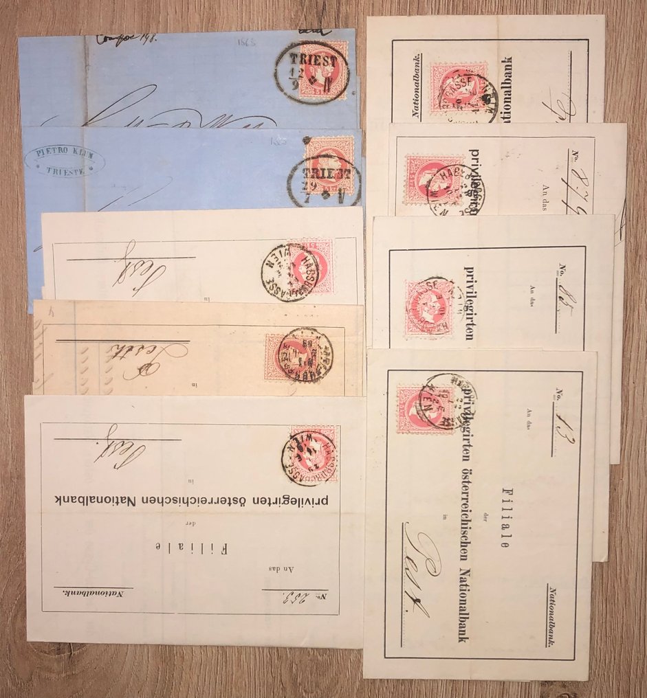 奥地利 1867/1884 - 奥地利 5 克罗泽 1867/1884 彩票 9 字母 质量 #1.0