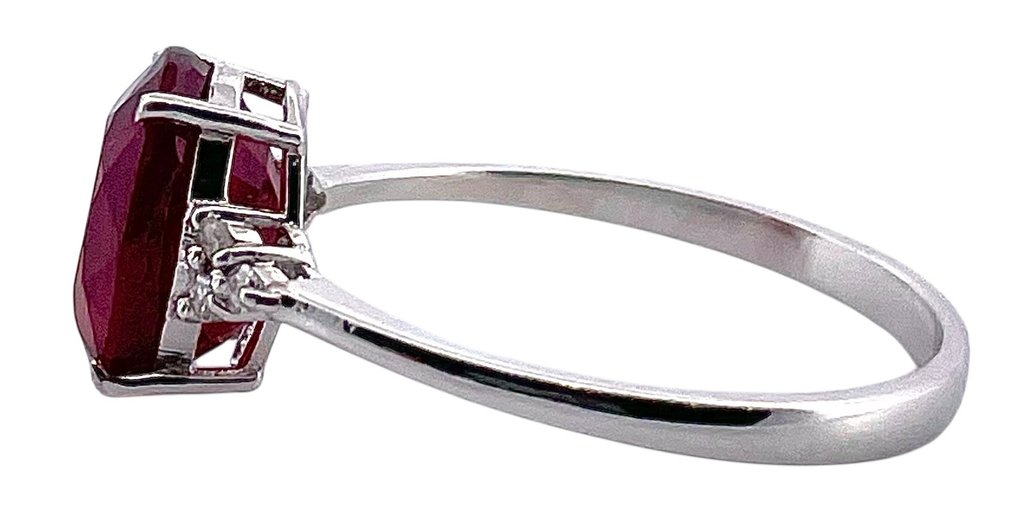 χωρίς τιμή ασφαλείας - Δαχτυλίδι - 18 καράτια Λευκός χρυσός Ρουμπίνι - Διαμάντι #4.3