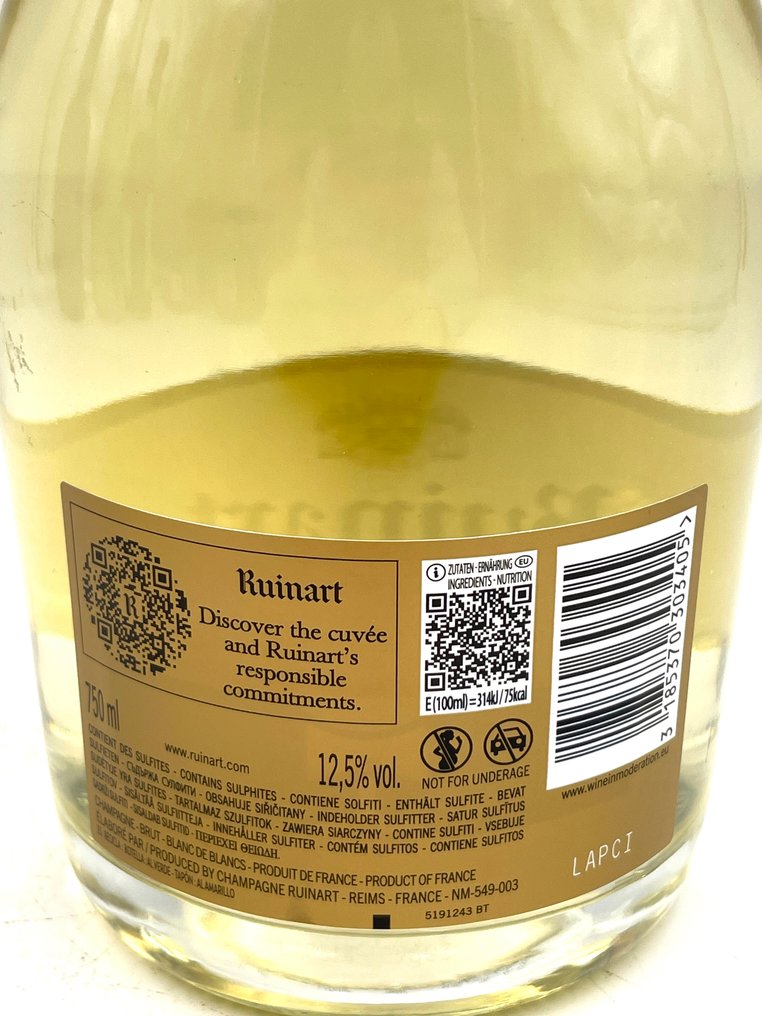 Ruinart, Blanc de Blancs - Champagne Brut - 1 Pullo (0.75L) #3.2