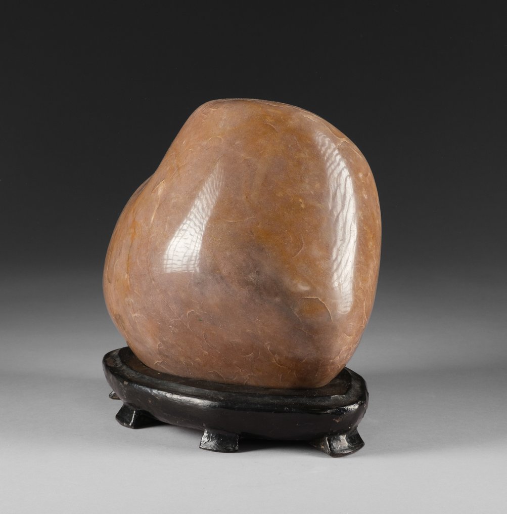 水石 (学者石) - 石头, 木 - 日本 - Shōwa period (1926-1989) #4.3