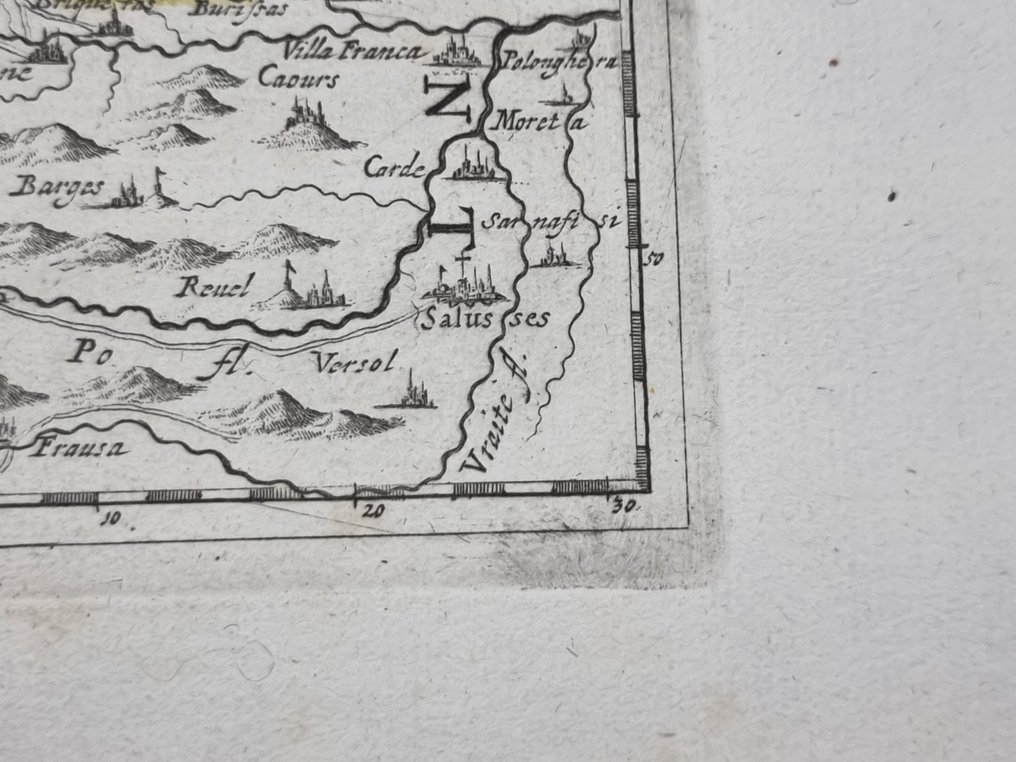 Italien - Piemonte, Pinerolo, Briançon og Delfinato.; BODENEHR Gabriel (1664-1758), Augusta [ca 1704] - "REYSE CART aus dem DELPHINAT in ITALIEN" - 1701-1720 #2.1