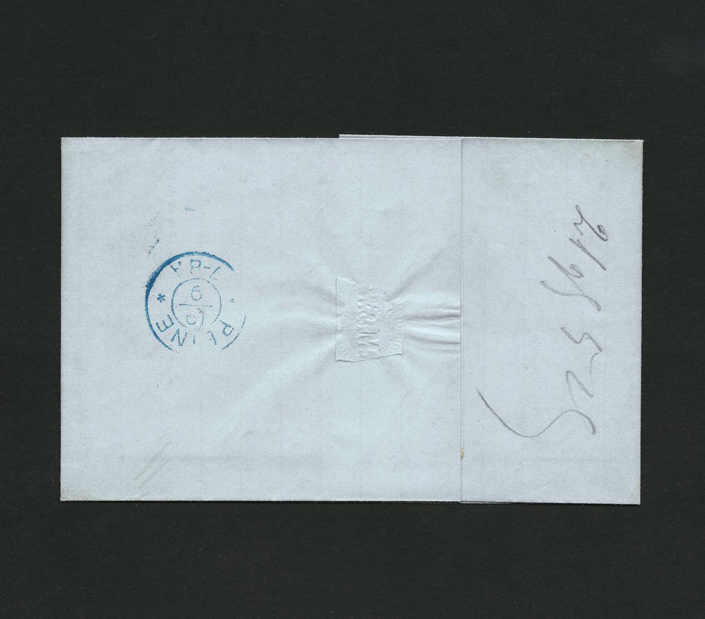 Μπρούνσγουικ 1864/1865 - Επιστολή με καθαρές σφραγίδες και 1 σίλμπεργκρόσεν γραμματόσημο από το Braunschweig. - Michel #14A #2.1