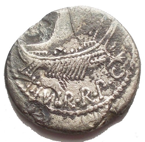 Ρωμαϊκή Δημοκρατία. Mark Antony. Denarius -legionary eagle between two standards #1.0