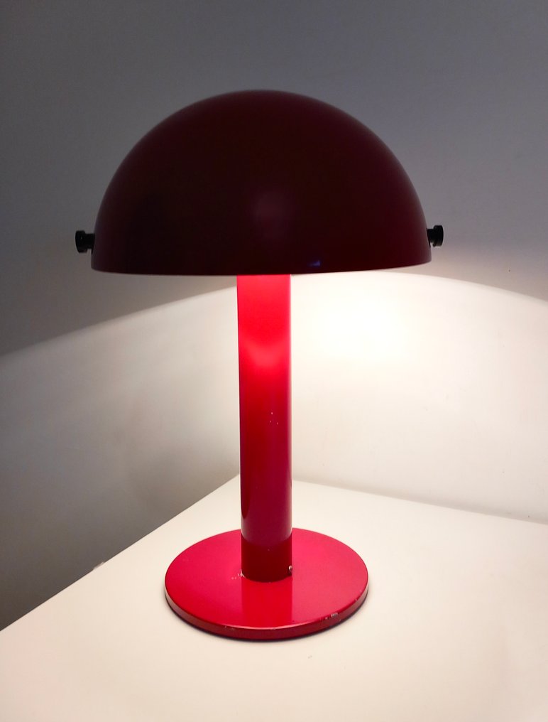 Lampe de table - Champignon rouge - Acier - Hauteur réglable de 50 cm #1.0