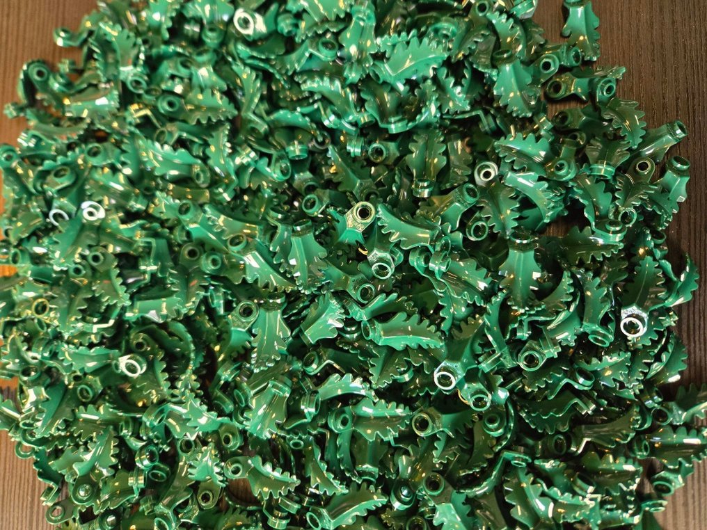Lego - Jouet New Plant Plate Round 1 x 1 with Curved Upright Leaf Dark Green 600pcs #4.3