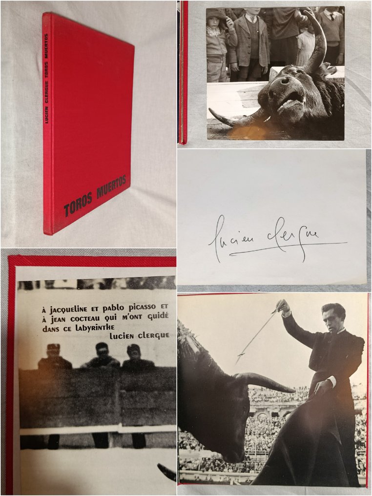 Lucien Clergue, Jean Cocteau - Ex. enrichi d'une photographie originale signée. - Toros Muertos - 1963 #1.0