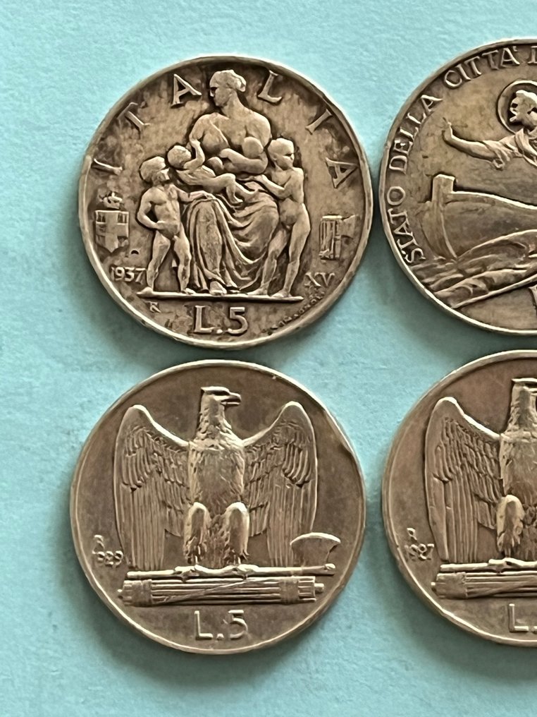 Ιταλία, Βατικάνο. Lotto 4 argenti 1927-1937  (χωρίς τιμή ασφαλείας) #1.0