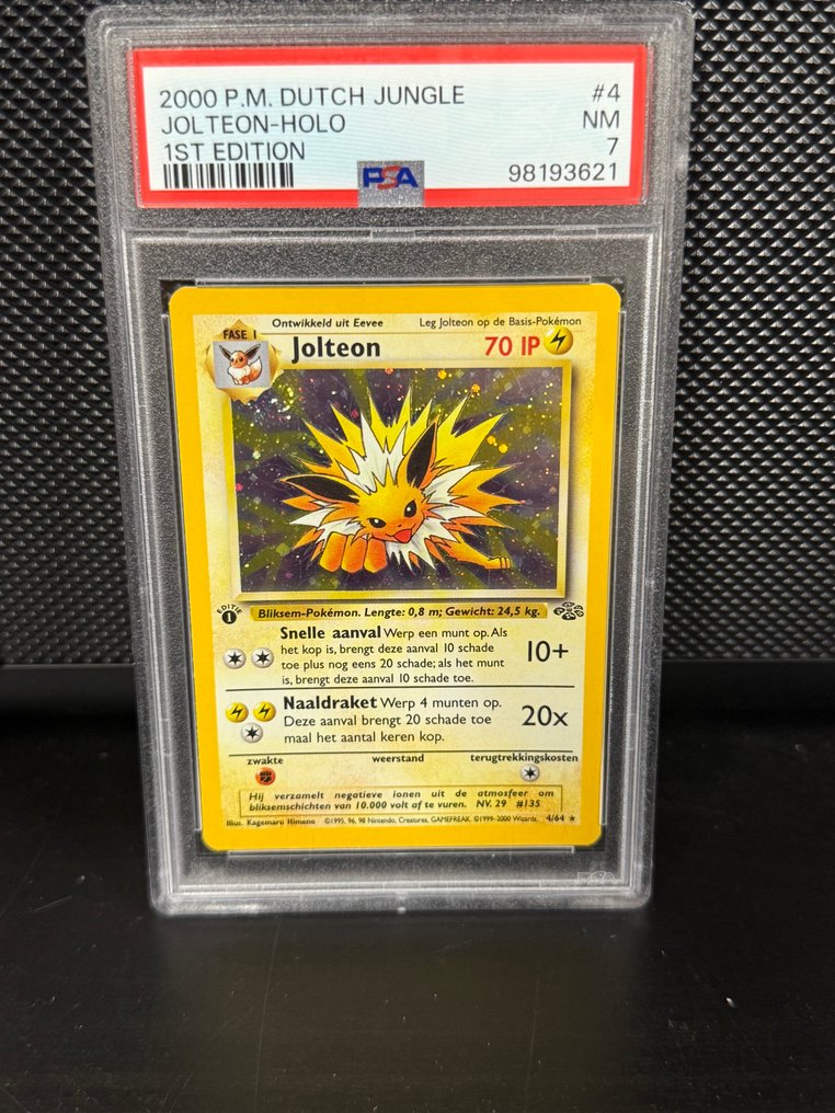 Pokémon - 1 Graded card - Jolteon 4 Folie, Første utgave - PSA 7 - WOTC #1.0