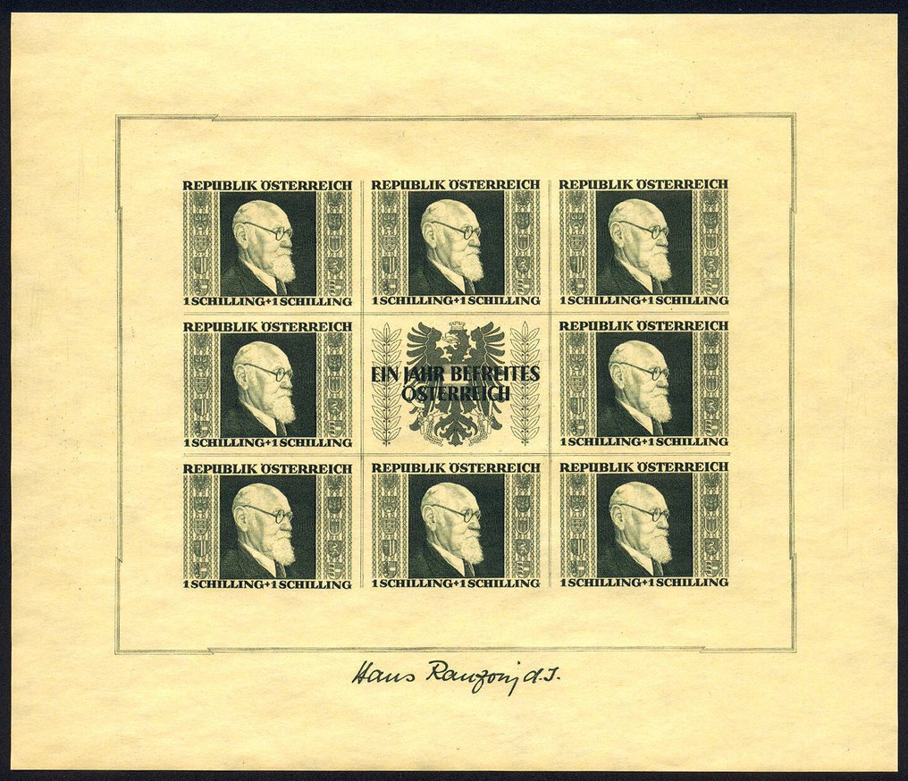 Austria 1946/1946 - Renner Block MNH - Michel 772 - 775 #1.0