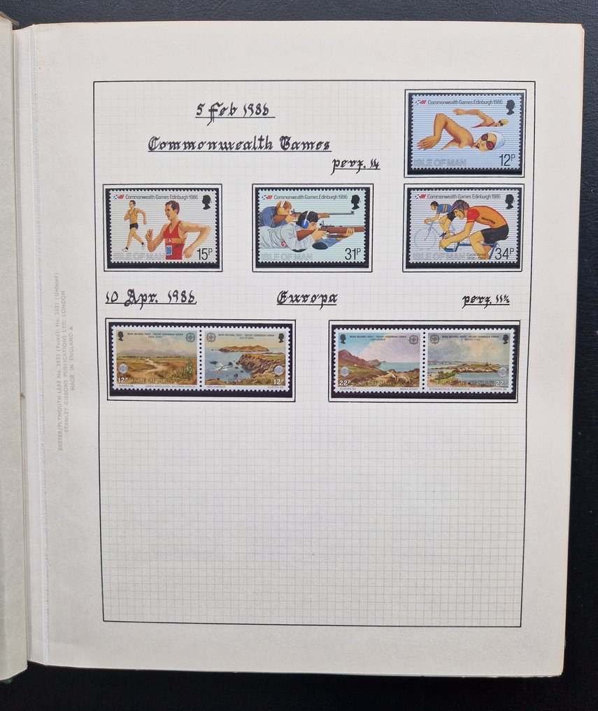Νήσος του Μαν & Τζέρσεϊ 1973/1986 - Δύο υπέρολες συλλογές σε χρονολογική σειρά, εξαιρετικά καλοστημένες σε SG-album. - Michel #4.3