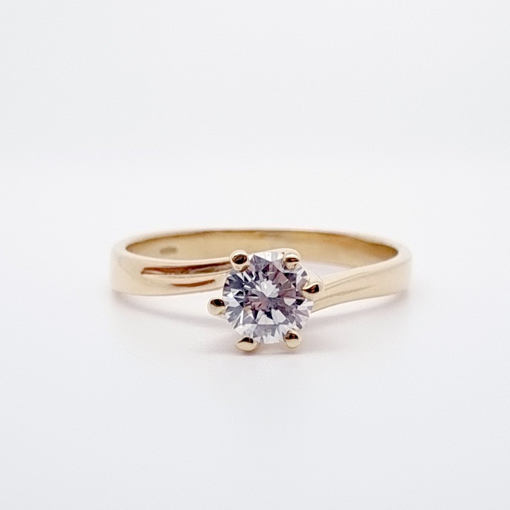 戒指 - 18 克拉 黃金 鉆石 (天然)  #3.2