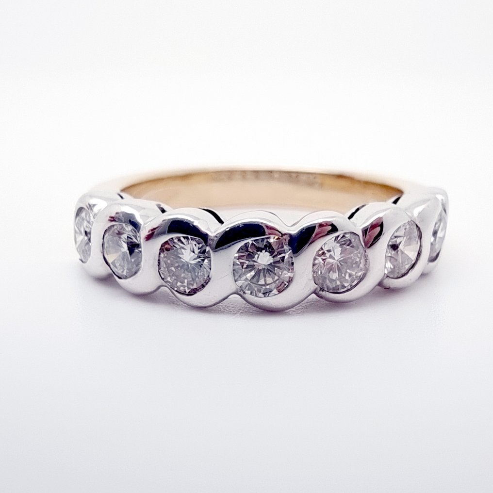 戒指 - 18 克拉 白金, 黃金 鉆石 (天然) #3.2