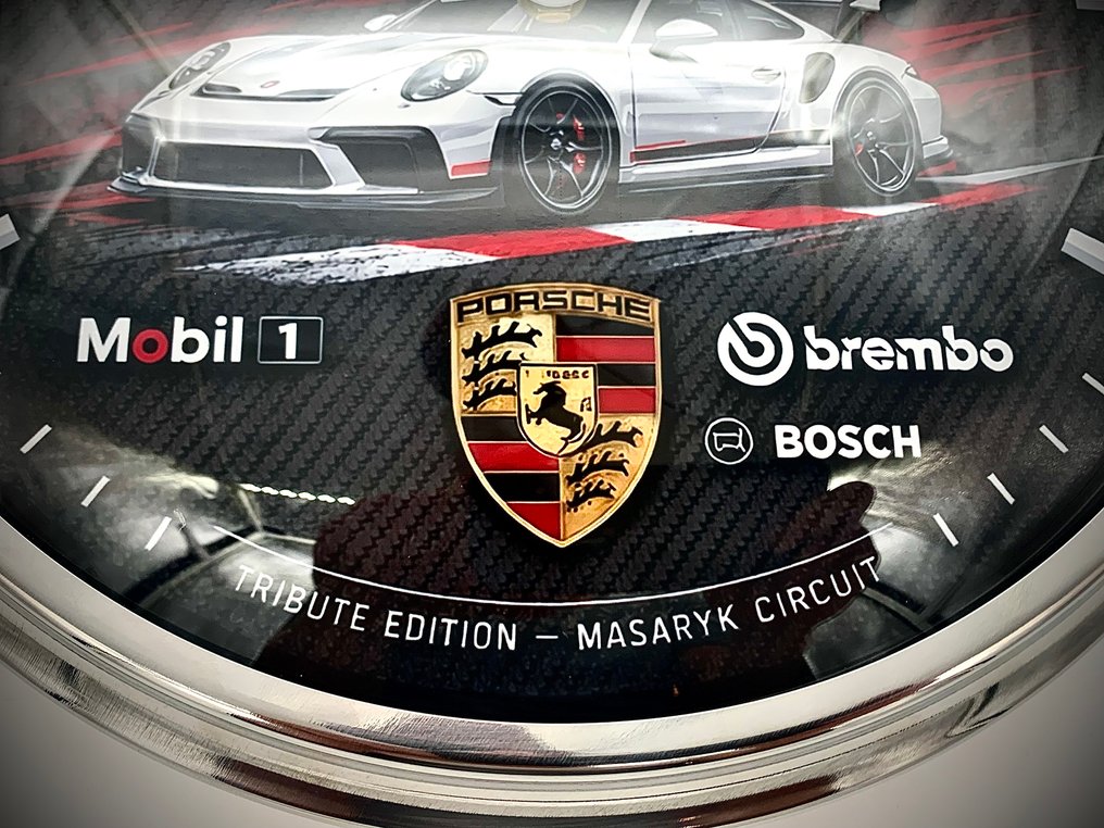 保时捷911 GT3 – 布尔诺赛车场 – 马萨雷克赛道 – 时钟 - LukanowskyArt - 現代的 玻璃, 金屬 - 2020+ - Porsche 911 GT3 #4.3