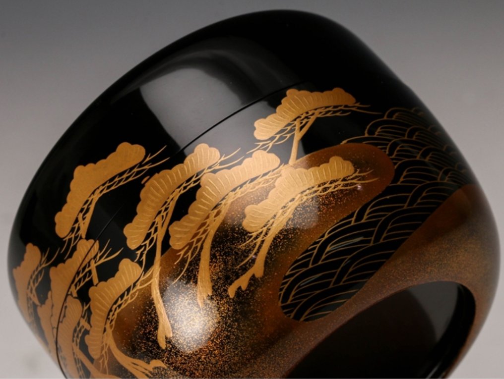Natsume 棗 Χρυσό Hamamatsu Maki-e - Ξύλο, Χρυσός, Λάκα - Okamoto Yosai(岡本陽斎) - Ιαπωνία - Shōwa period (1926-1989) #2.1