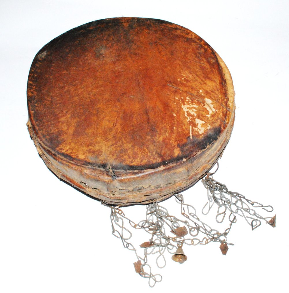 Τρόμπα Chepang, δύο τύμπανα, σφυρίχτρα σαμάνα 43 εκ. - Νεπάλ (χωρίς τιμή ασφαλείας) #1.0