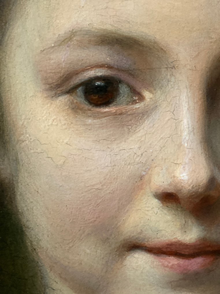 Γαλλική σχολή (XIX) - Girl with a Flower Bouquet #2.1