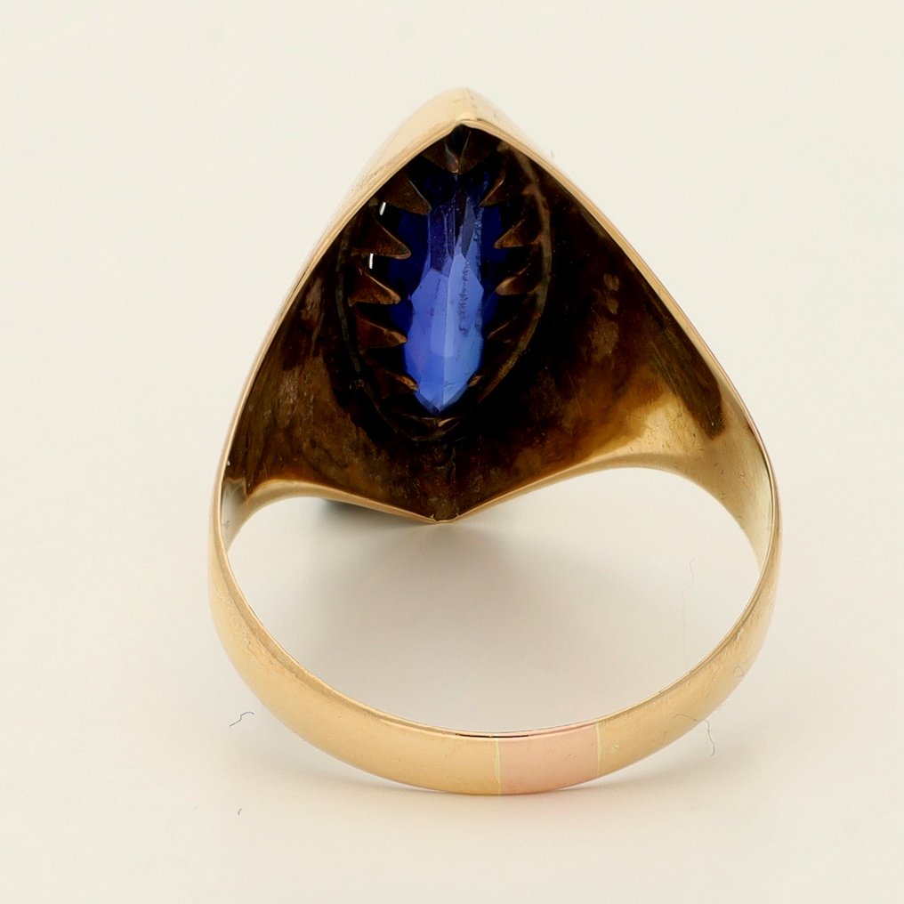 Anello - 14 carati Oro giallo -  2.11ct. tw. Zaffiro #3.2