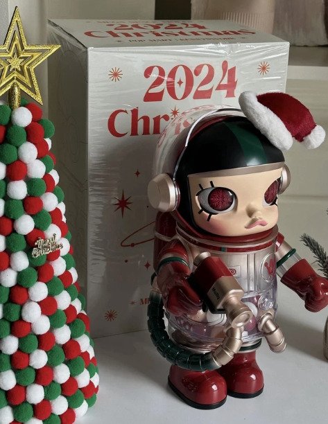 Pop Mart - Leketøy POP MART MEGA Collection 400%25 SPACE MOLLY Christmas 2024 Limited Figure - 2020+ - Kina #1.0