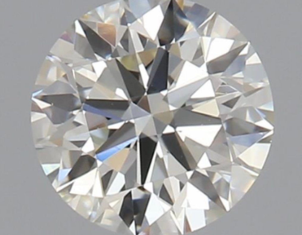 沒有保留價 - 1 pcs 鑽石  (天然)  - 0.91 ct - 圓形 - H(次於白色的有色鑽石) - IF - 國際寶石學院（International Gemological Institute (IGI)） - Ex Ex Ex #1.0