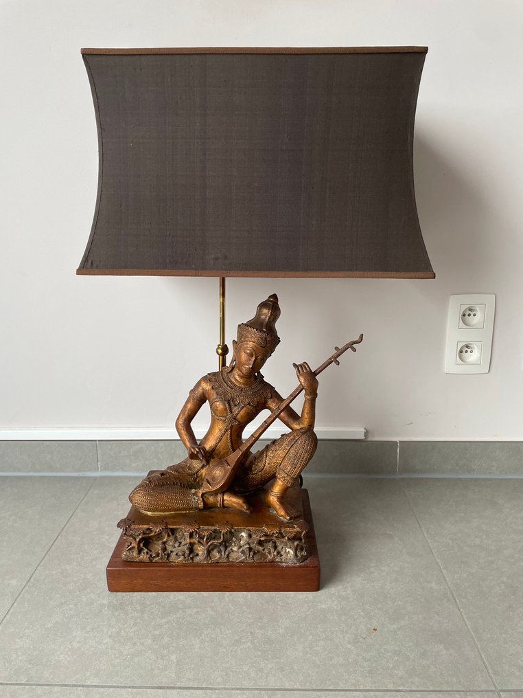 Onbekend - Onbekend - 灯具 - 未知 - 镀金青铜, 乌木 - 青铜复古灯 #1.0