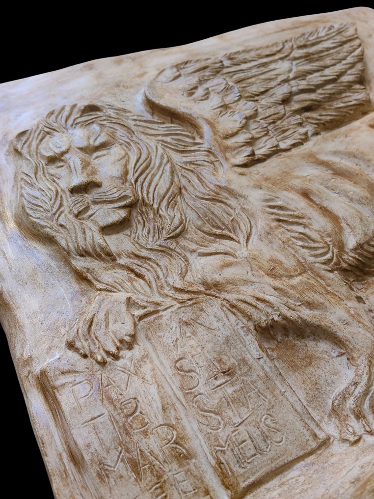 Sculpture, " Leone Di San Marco " - 40 cm - Mineral stone #3.2