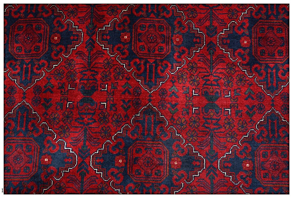 Afghan, Μεγάλο, μοναδικό, παραδοσιακό, χειροποίητο χαλί υψηλής ποιότητας 'khal Mohammadi', κομψό κόκκινο - Χαλί - 406 cm - 296 cm - Αυθεντικό χειροποίητο χαλί #1.0